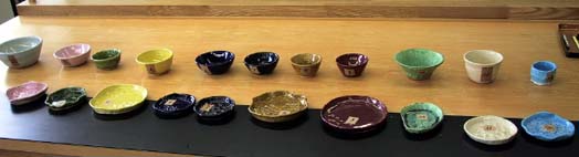 12色の釉薬見本